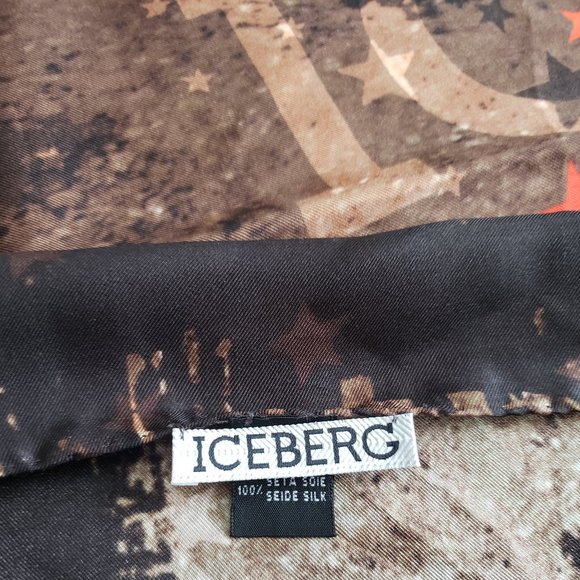 Iceberg 100% Silk Square Scarf - Picture 5 of 8